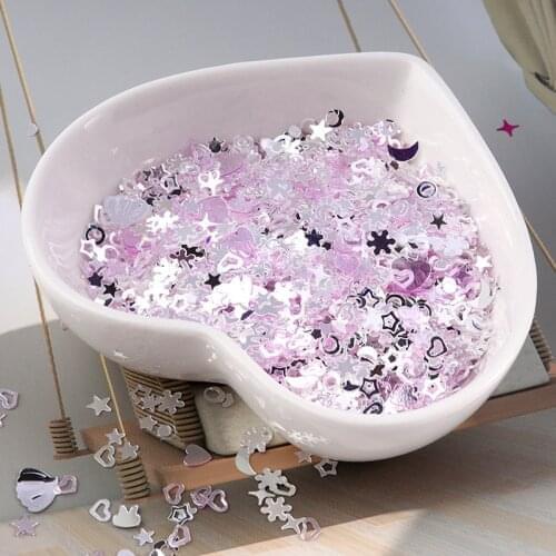 10g/Pack Mix Crystal Nail Sequins Glitters High Quality Star Plum Moon Heart Shapes DIY Sequins Paillettes Wedding Party Craft