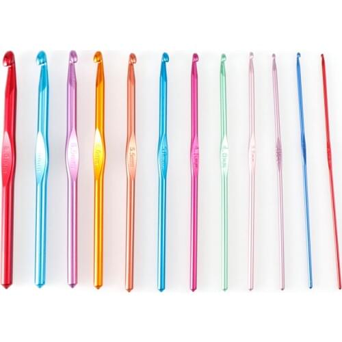 12 Pieces / Set 2 ~ 8mm Crochet Needle Set Alumina Knitting Needle Crochet Knitting Crochet Knitting Tool