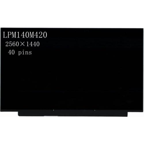 14.0" inch Laptop LCD display screen LPM140M420 B140QAN02.0 For Thinkpad X1 Carbon 2017/18/19 T490 WQHD 2560X1440 40 pins