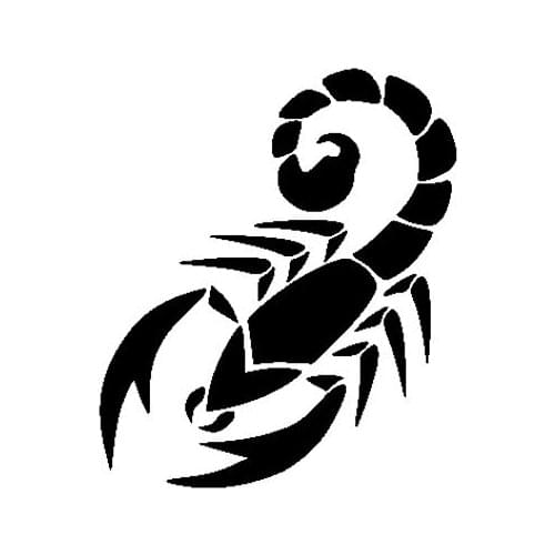 15.3CM*18CM Scorpion King Decal Vinyl Car Sticker Black/Silver C19-0338