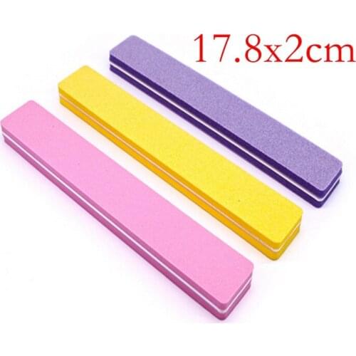 2000Pcs/lot Fast shipping Nail Files 100/180 Nail Art Buffer Sanding Polishi Mini Nail File to polish 17.8x2cm