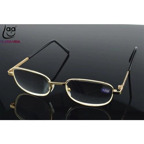 2019 Sale [!two Pairs!] Full-rim Alloy High Number Mineral Glass Material Lenses Men Women Reading Glasses +4.5 +5.0 +5.5 +6.0