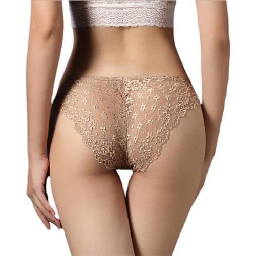 2021 Panties for Woman Underwear Sexy Lace Breathable Soft Lingerie Female Briefs Panty Sexy Transparent Womens Underpants