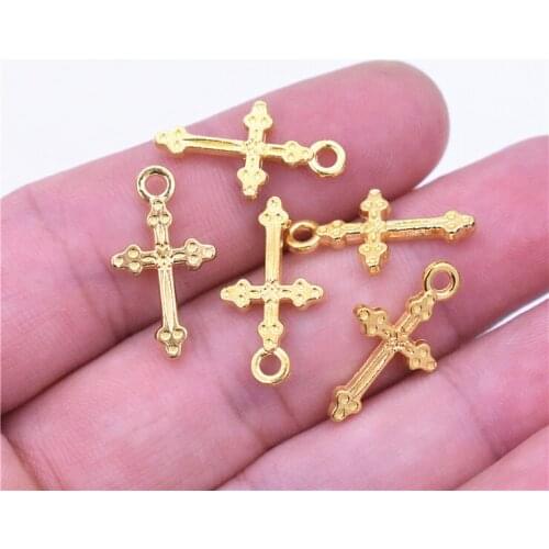 30pcs 21x11x2mm Antique silver/Silver/Rose gold/Gold Colors Plated Crosses Charm Pendant DIY Handmade Jewelry Accessories