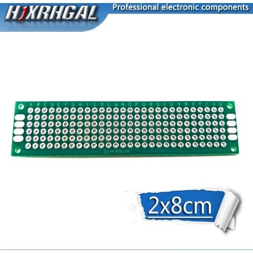 5pcs 2x8cm 2*8 Double Side Prototype PCB diy Universal Printed Circuit Board hjxrhgal