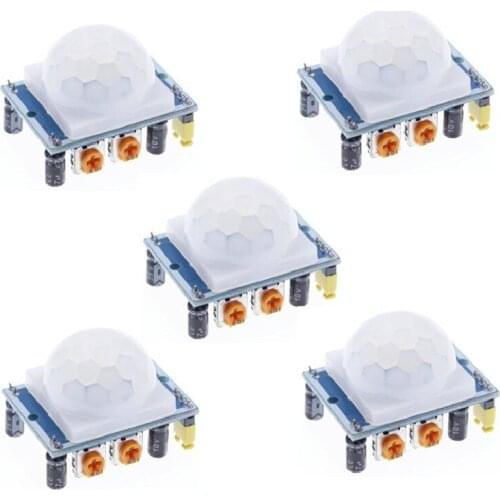 5Pcs/lot Motion Sensor Module SR501 HC-SR501 Adjust IR Pyroelectric Infrared PIR Motion Sensor Module For Arduino DIY KIT