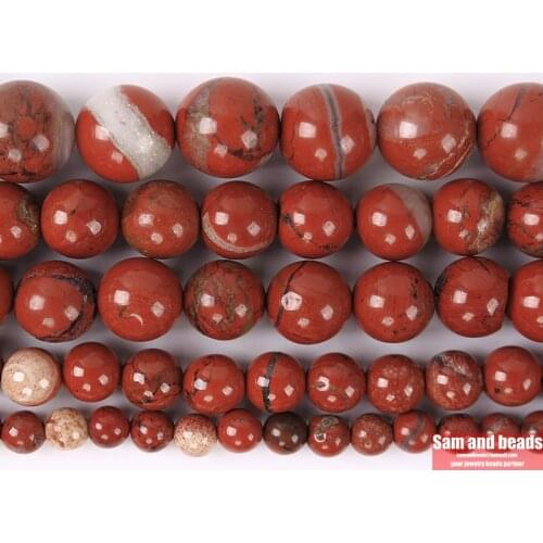 Free Shipping Natural Stone China Red Jaspers Round Loose Beads For Jewelry Making DIY Bracelet Necklace CRJ30
