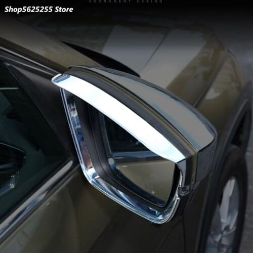 For Toyota Highlander 2021 2022 Accessories Rearview Mirror Rain Eyebrow Stainless Steel Reflective Mirror Cover