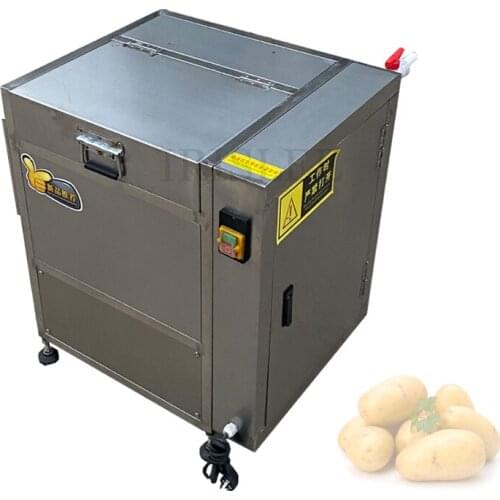 Electric Fruit Vegetable Skin Washing Peeler Automatic 200KG / H Potato Carrot Cleaning Peeling Machine Sweet Potato Ginger