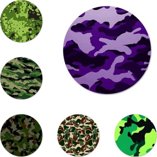Camouflage Pattern Camo military Armyjpg Badge Brooch Pin Accessories For Clothes Backpack Decoration gift 58mm