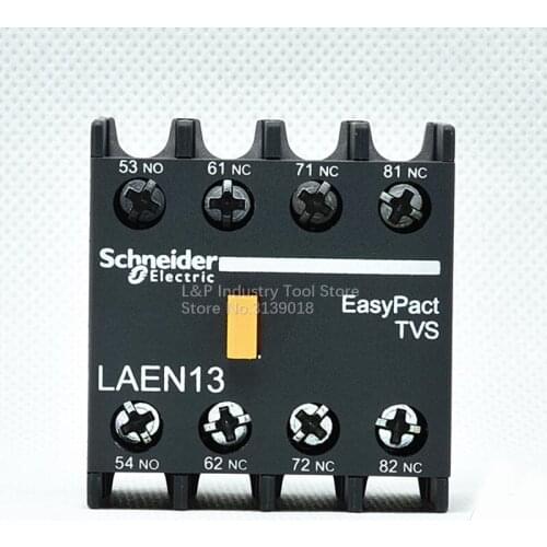 New Original Schneider EasyPact TVS Auxiliary Contact Block LAEN13N Contact Accessory 1NO 3NC For LC1E Series