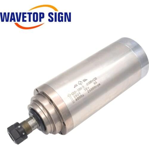 3kw CNC Router Spindle Motor GDZ-100-3 220V 12A 380V 9A Machine Tool Spindle ER20 400Hz 24000rpm For CNC Milling Router