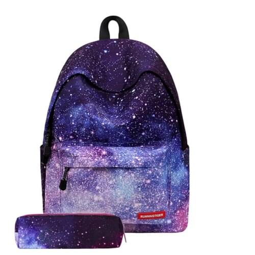 2020 New Rendy Women Stars Universe Space Printing Backpack School Book Backpacks Stars Bag Mochila Feminina