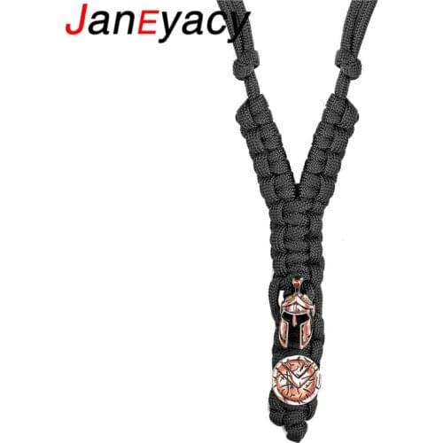 2018 Navy Brave Outdoor Survival Necklace Mens Spartan Helmet Umbrella Rope Necklace Ladies Nylon Women Necklace Colar Homens