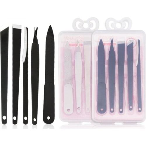 Nail File Dead Skin Fork Manicure and Pedicure Tool Solve Dead Skin and Calluses on Feet Classic Beauty Manicure 5-piece Set