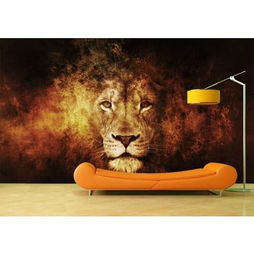 Custom Wallpaper Murals Large Wall Abstract Lion Wall Mural Wall Stickers De Parede 3D Wallpaper For Walls