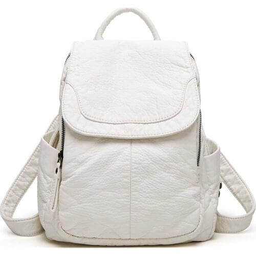 Luxury Women Backpack Vintage Travel Soft Leather Backpack Large Capacity Bookbag High Quality School Bags for Teenage New C1698