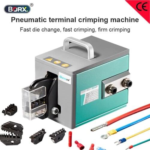 Manual crimping pilers Pneumatic terminal crimping machine portable tubular electrical connection ends clamping with jaws