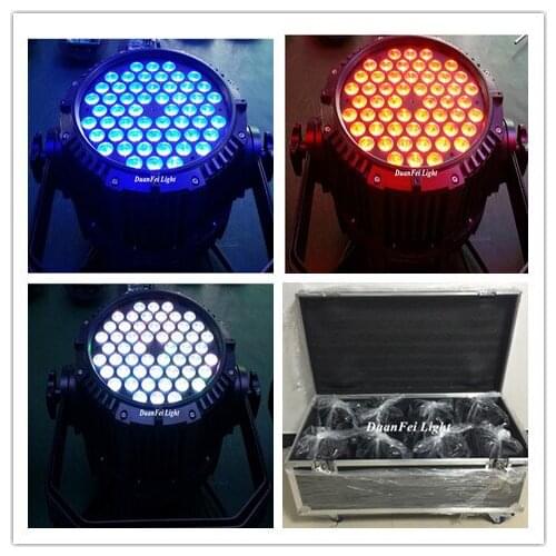 With flight case 8pcs/lot outdoor par led 4in1 wedding par light led rgbw outdoor par can