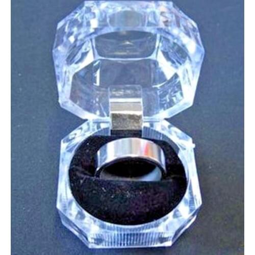 Wizard Silver Strong Magnetic Pk Ring - Flat Band - Size 10-1/2 (20 mm) Magic Accessories Stage Magic Close Up Magic Tricks Fun