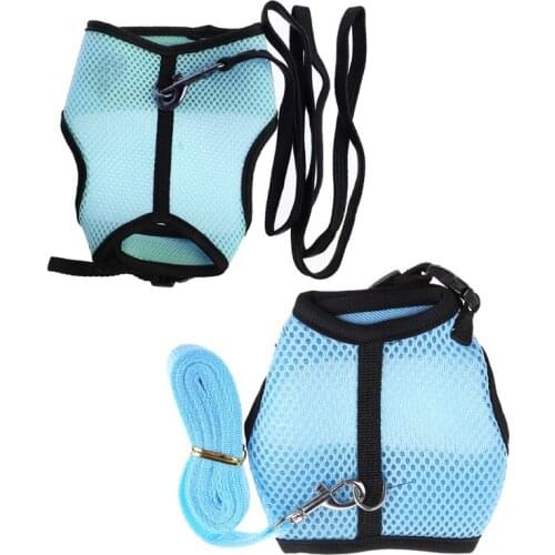 Hamster Rabbit Mesh Harness Leash Ferret Small Animal Pet Walk Lead