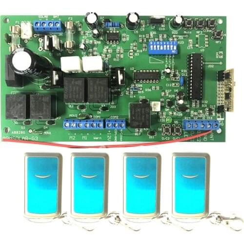 Wide use 150kg 12V DC PCB board of Automatic Double arms swing gate opener control board panel , motor ( Remote optional )