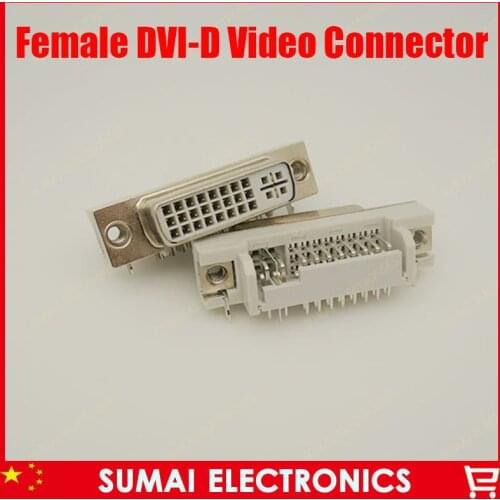 DVI 29Pin to PCB 90 Degree Female Connector Plug 24+5 Pin Female socket/Plug/jack for Video Audio display