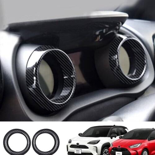 U90C Dashboard Cover Trim Carbon Fiber Interior Stylish Sticker Compatible for Yaris Cross 2020/21 Redefine Style Perfect Fit