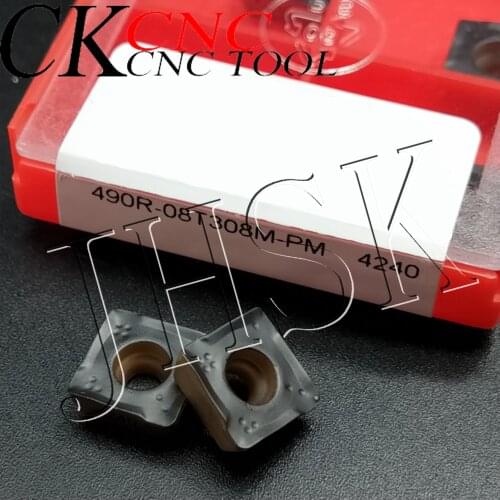 10pcs 490R-08T308M-PM 4240 490R-08T308M-PM 1030 turning tools Carbide insert CNC lathe machine milling blade