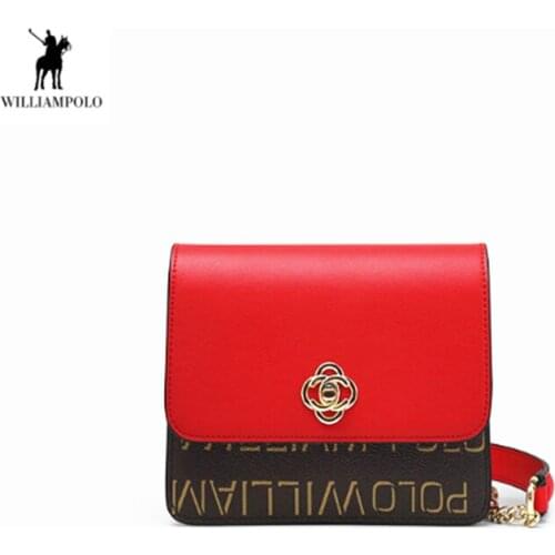 WILLIAMPOLO Luxury women bag Women Handbag 2020 new genuine leather casual wild small square bag Fashion shoulder Crossbody bag