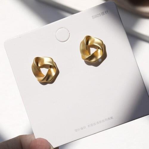 BLIJERY 2020 New Punk Simple Design Small Metal Triangle Stud Earrings For Women Jewelry Geometric Brincos Party Accessories