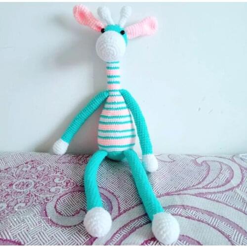 Giraffe Crochet Kit Needlework doll DIY Knitting amigurumi Crocheting Craft kits handmake With Materials instruction vedio