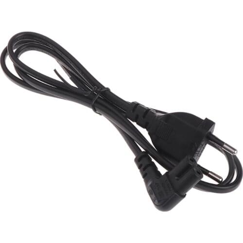1/2/3 2 Pin Euro Plug to Right Angle Turn Left Figure 8 C7 Plug Power Cable