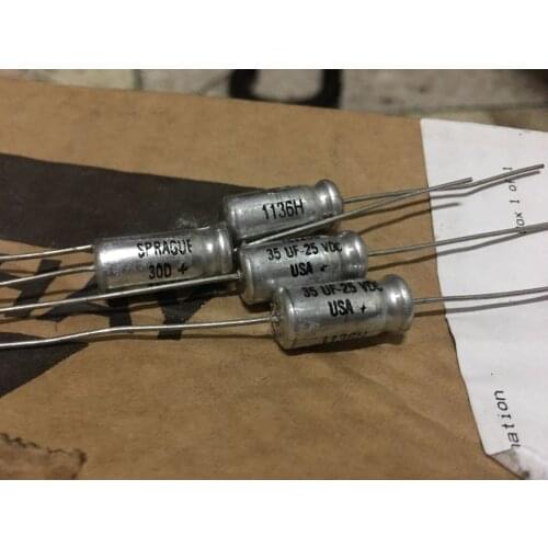 10pcs/30pcs 25V33UF 33UF/25V American SPRAGUE 30D axial cathode electrolytic capacitor free shipping