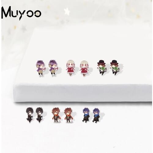2020 New DIABOLIK LOVERS Anime Epoxy Acrylic Earring DIABOLIK LOVERS Komori Yui Sakamaki Shu Resin Acrylic Earrings