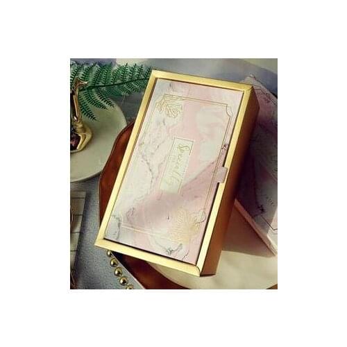 20x20x6cm Pink marble design Paper Box,chocolate Paper Box cookie candy Macarons Snacks Packing Storage Boxes
