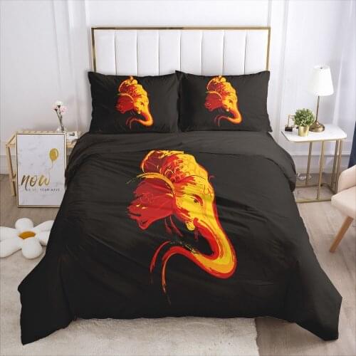 3D Bedding set Black Duvet cover set Quilt covers Comforter case Pillowcase King Queen Double Twin Size Indian Lord Bed Linen