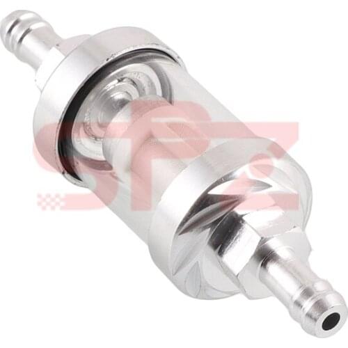 Motorcycle Accessories 8mm CNC Aluminum Alloy Glass Gasoline Metal Filter ATV Dirt Pit Bike Cross Country Motorcycle