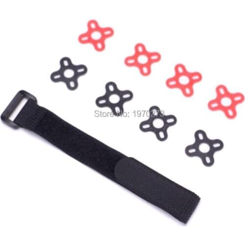 Motor damping seat cushioning pad shock vibration absorber mount seat + Battery Strap for 22 series motor FPV drone accessories