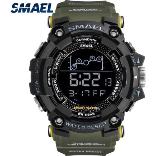 Mens Watch Military Water resistant SMAEL Sport Watch Digital Stopwatches For Men Chronograph Watches Male Relogio Masculino