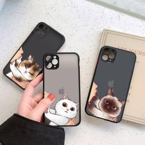 Don't kiss My Cat Phone Case Matte Transparent for iPhone 7 8 11 12 s mini pro X XS XR MAX Plus cover funda