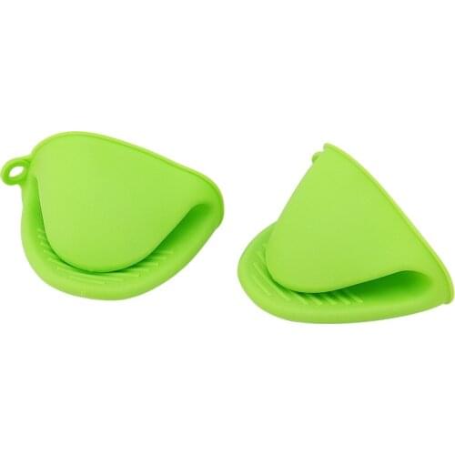 Environmental Silicone Kitchen Organizer Anti-scald Gloves Insulated Heat Pot Clips Microwave Oven Mitts Hot Plate Clip 1 pair