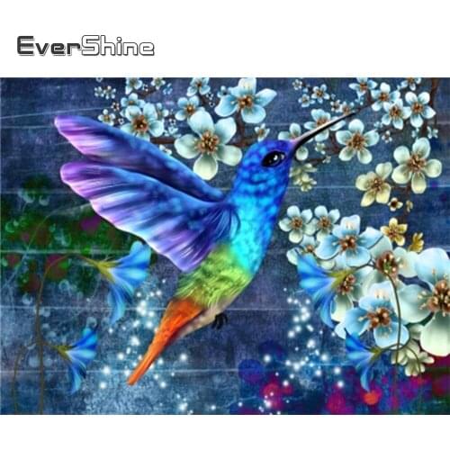 EverShine Diamond Mosaic Bird Cross Stitch 5D Full Square Diamond Painting Animals Rhinestones Art Bead Picture Kits Wall Decor