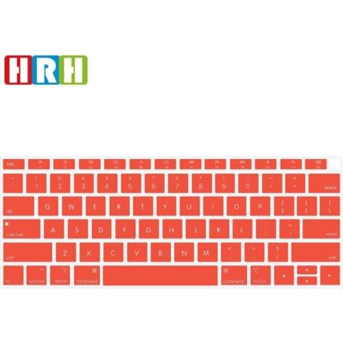HRH Waterproof Silicone Backlit Glow in the Dark Laptop Skin English Keyboard Cover Skin for MacBook Newest Air 13" 2018 A1932