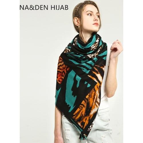 Classic leopard scarves Long muffler Solid shalws Muslim hijab Viscose Hi-Q ladies wraps Winter scarf Islamic bandana 7 pcs/lot