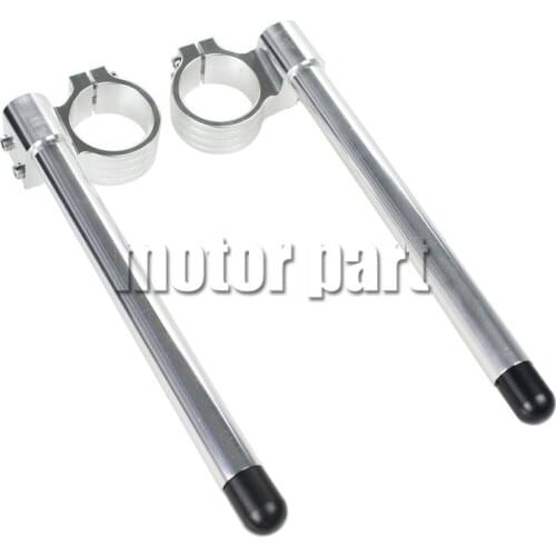 50mm CNC Clip-on Handle Bar For Suzuki GSXR600 GSXR750 GSXR 600 750 1000 TL1000R RGV250 GSXR1300 Hayabusa Riser Handlebar Silver