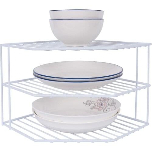 Kitchen Corner Organiser Powder Coating 3 Tier Storage Rack