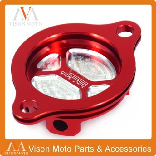 Motorcycle Red Billet Oil Filter cap Cover For Honda CRF250R 04-09 CRF250X 04 05 06 07 08 09 10 11 12 13 14 15 16 17 Dirt Bike