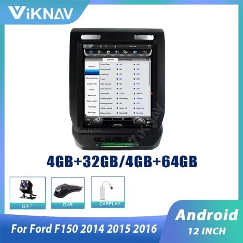Viknav Android multimedia player head unit for-Ford F150 2014 2015 2016 player 12.1 inch Car GPS navigation auto video DVD radio