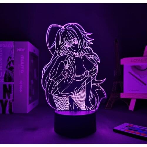 Anime High School DxD Rias Night Light Gremory Room Decorations BackLight Lightings Lamp Night Led Lamp